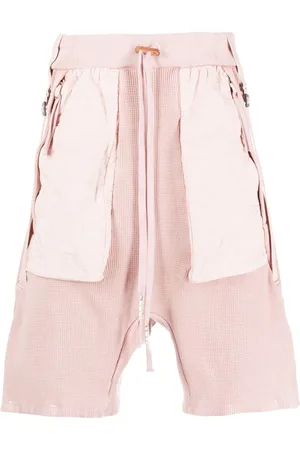 11 BY BORIS BIDJAN SABERI Dekonstruierte Shorts mit Waffeloptik