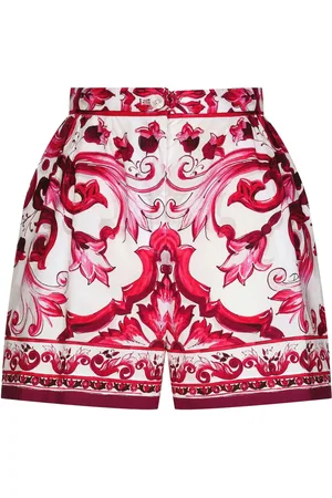 Dolce & Gabbana Popeline-Shorts mit Majolica-Print