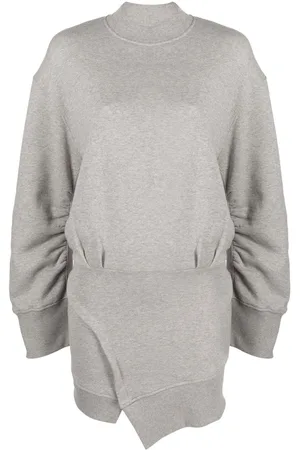 The Attico Hemdkleid mit gerafften Ärmeln