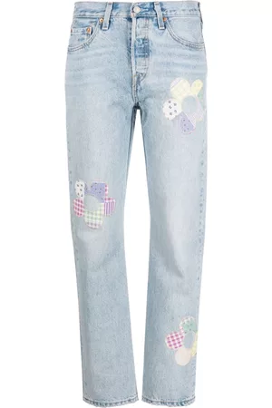 Levi's Damen Straight Jeans - Jeans mit Distressed-Detail