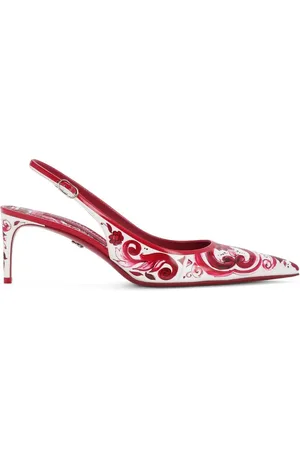 Dolce & Gabbana Slingback-Pumps mit Majolica-Print