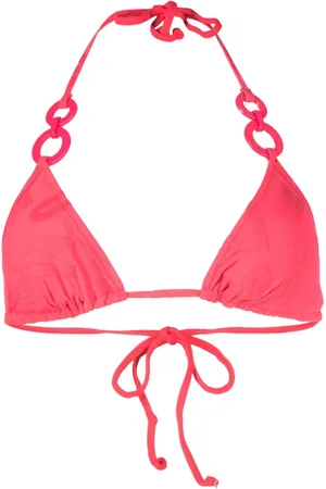 Moschino Triangel-Bikinioberteil mit Logo