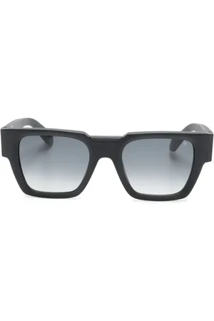 Philipp Plein Eckige Sonnenbrille mit Logo-Schild