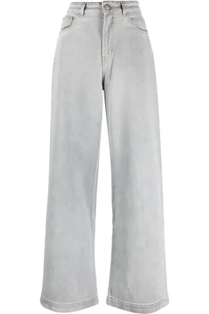 MOORER Halbhohe Straight-Leg-Jeans