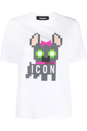 Dsquared2 Damen Shirts - Icon pixelated-print T-shirt