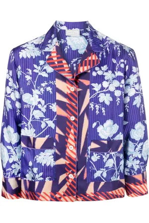 PIERRE-LOUIS MASCIA Seidenhemd mit Blumenmuster
