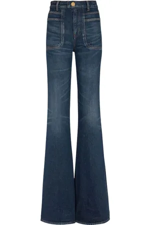 Balmain Schlagjeans mit hohem Bund