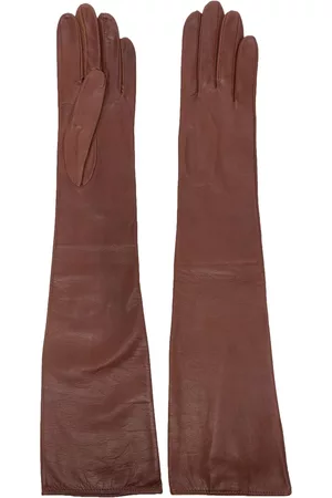 Manokhi Damen Handschuhe - Ellenbogenlange Lederhandschuhe