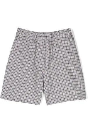 DOUUOD KIDS Karierte Shorts mit Logo-Print