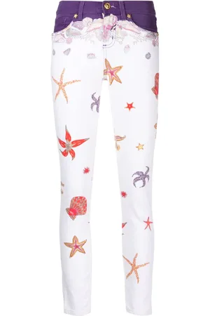 VERSACE Skinny-Jeans mit "Sea Life"-Print