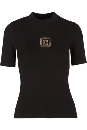 Balmain T-Shirt mit Logo-Stickerei