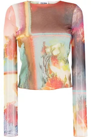 Jean Paul Gaultier Damen Shirts - T-Shirt mit Blumen-Print