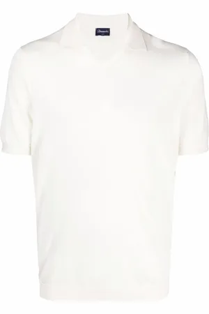 DRUMOHR T-Shirt mit offenem Poloshirtkragen