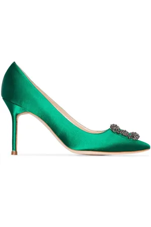 Manolo Blahnik Hangisi Pumps aus Satin 90mm
