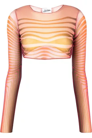 Jean Paul Gaultier Damen Shirts - Body Morphing cropped top