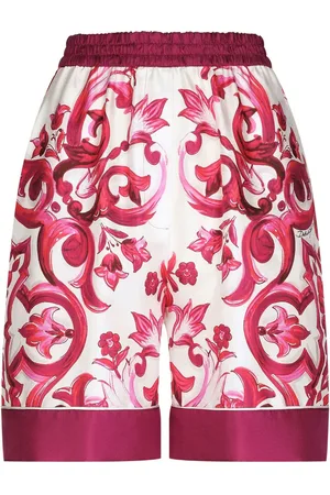 Dolce & Gabbana Seidenshorts mit Majolica-Print