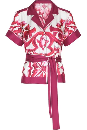 Dolce & Gabbana Seidenhemd mit Majolica-Print