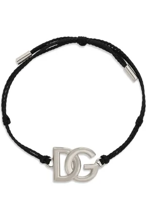 Dolce & Gabbana Kordelarmband mit DG-Anhänger