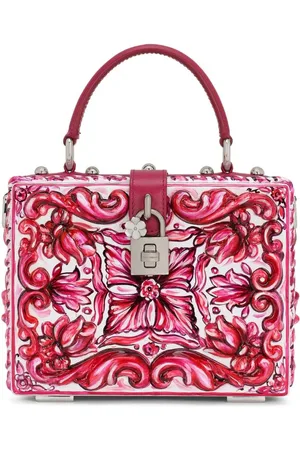 Dolce & Gabbana Dolce Box Schultertasche mit Majolica-Print