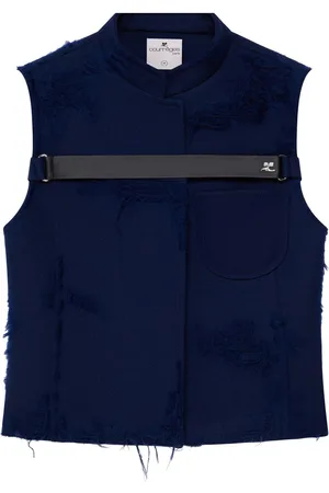 Courrèges Jacke in Distressed-Wirkung