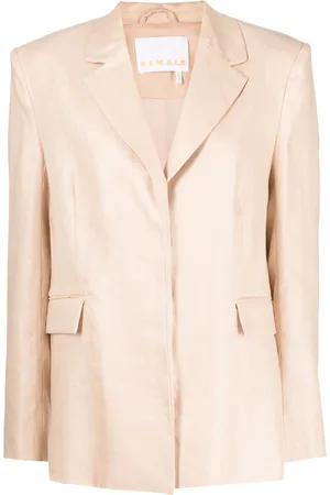 REMAIN Drapiertes Leinenblazer