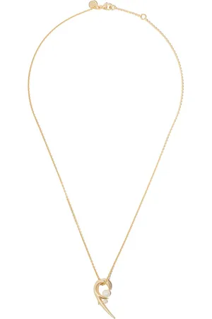 SHAUN LEANE 18kt Goldhalskette mit Perlenanhänger