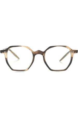 Oliver Peoples Brille mit getönten Clip-On-Gläsern