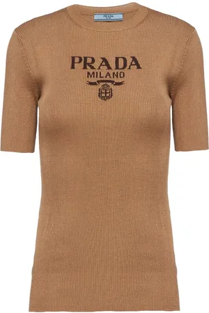 Prada T-Shirt mit rundem Ausschnitt
