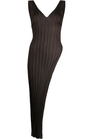 ISABEL BENENATO Trägerkleid aus geripptem Strick