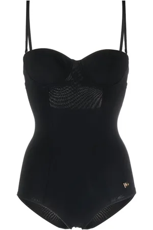 Dolce & Gabbana Badeanzug mit Logo-Schild