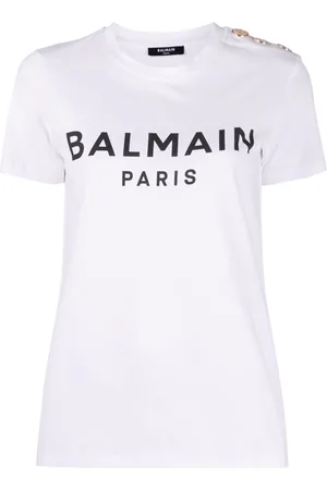 Balmain T-Shirt mit Zierknöpfen