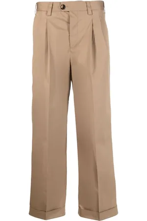 PT Torino Cropped-Hose mit Bundfalten