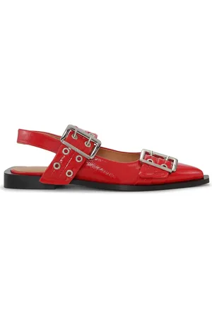 Ganni Ballerinas aus Leder 20mm