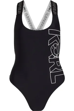Karl Lagerfeld Ikon Badeanzug mit Logo-Print