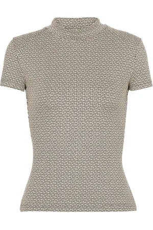 Balmain Top aus Monogramm-Jacquard