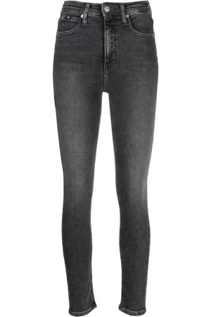 Calvin Klein Damen Skinny Jeans - Skinny-Jeans mit hohem Bund