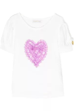 Angels Face Mädchen Shirts - T-Shirt mit gerüschtem Herz