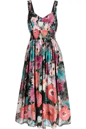 Marchesa Rosa Damen Partykleider - Midikleid mit Blumen-Print
