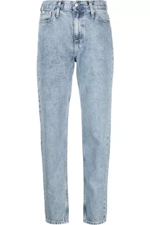 Calvin Klein Damen High Waisted Jeans - Ausgeblichene Jeans