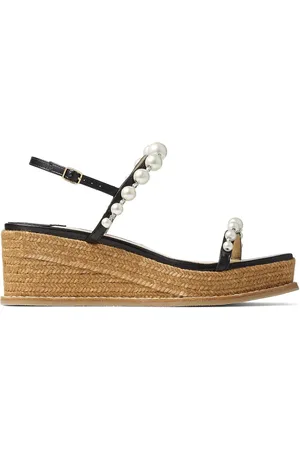 Jimmy Choo Amatuus Wedge-Espadrilles mit Perlenverzierung 60mm