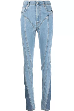 MUGLER Damen Skinny Jeans - Jeans mit hohem Bund
