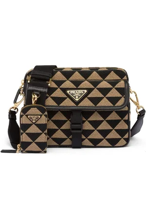 Prada Bestickte Symbole Schultertasche