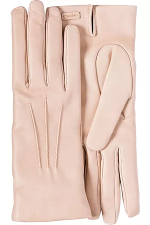 Prada Damen Handschuhe - Lederhandschuhe mit Logo