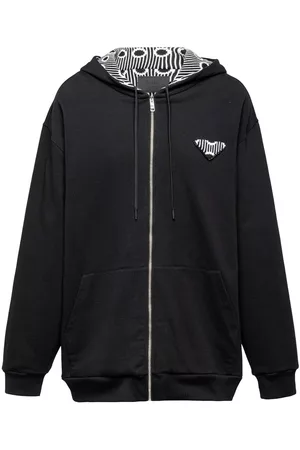 Prada Herren Sweatjacken ohne Kapuze - Kapuzenjacke mit Jacquard-Futter