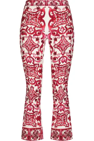 Dolce & Gabbana Schlaghose mit Majolica-Print