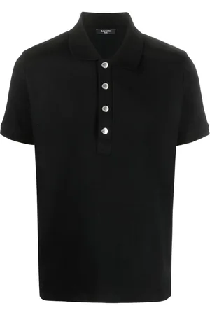 Balmain Pikee-Poloshirt mit Monogramm