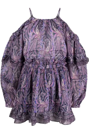Isabel Marant Schulterfreies Kleid mit Paisley-Print