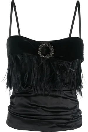 Dolce & Gabbana 2000s Top mit Federn