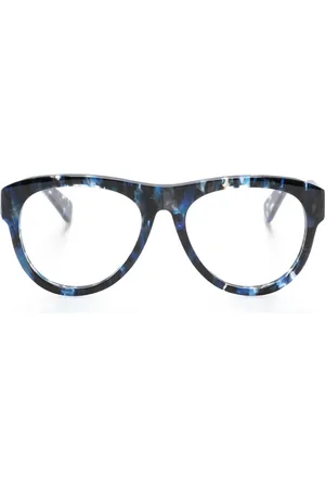Chloé Runde Brille mit Logo-Print