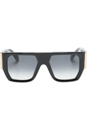 Philipp Plein Eckige Sonnenbrille mit Logo